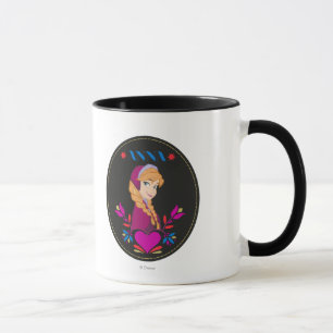 Tasse Anna   Portrait en cercle noir
