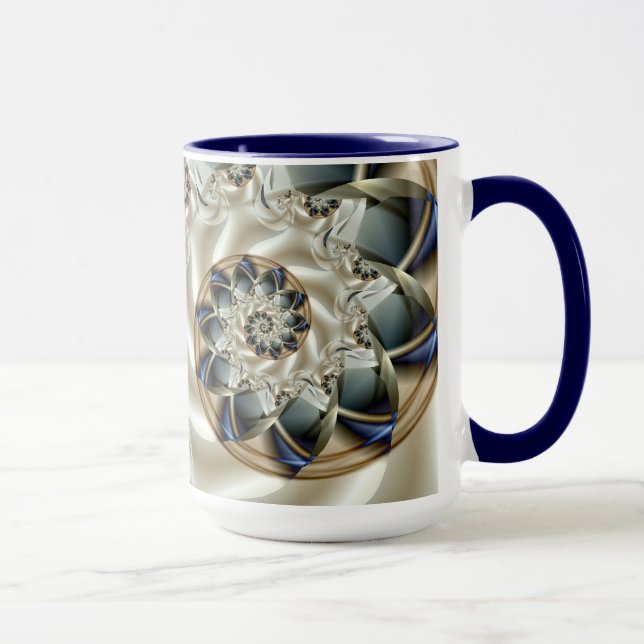 Tasse Anniversaire Beau art Abstrait Fractal (Droite)