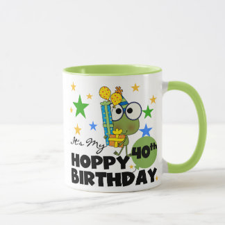 Tasse Anniversaire de houblon de Froggie quarantième