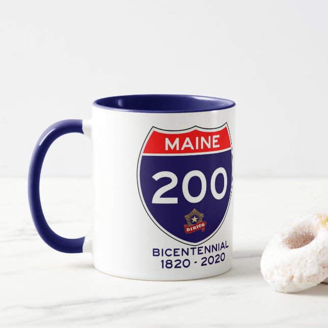 Tasse Anniversaire du Maine 200th bicentenaire (Avec donut)