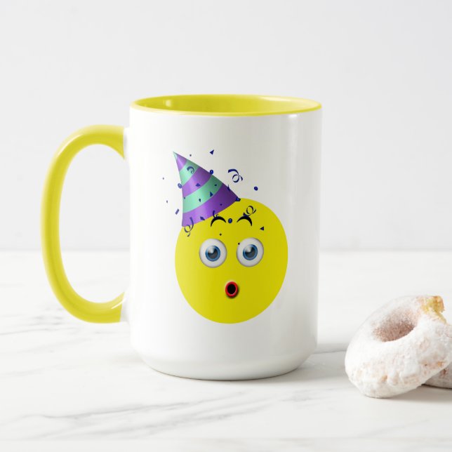 Tasse Anniversaire Emoji (Avec donut)