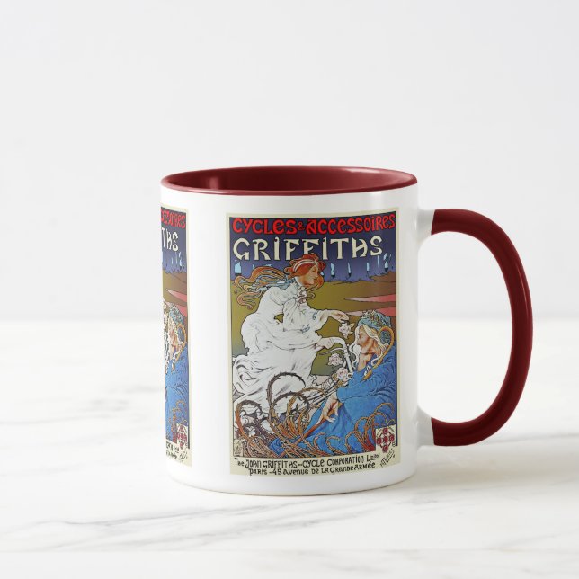 Tasse Annonce d'affiche de bicyclette : Griffiths Cycles (Droite)
