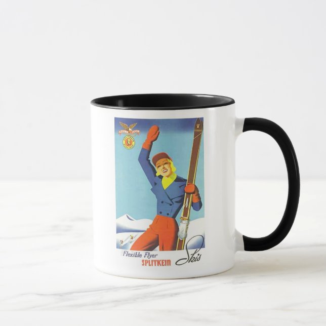 Tasse Annonce de ski vintage (Droite)