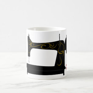 Tasse antique de machine à coudre