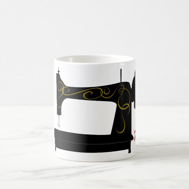 Tasse antique de machine à coudre (Centre)