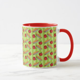 Tasse Apple et motif de tarte