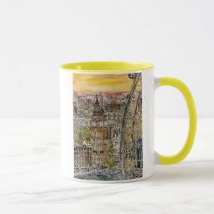 Tasse Aquarelle Big Ben des destinations   et oeil de