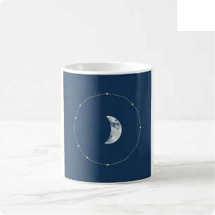 Tasse aquarelle céleste - Indigo et Or