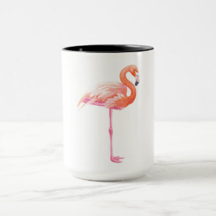 Tasse aquarelle Flamant rose