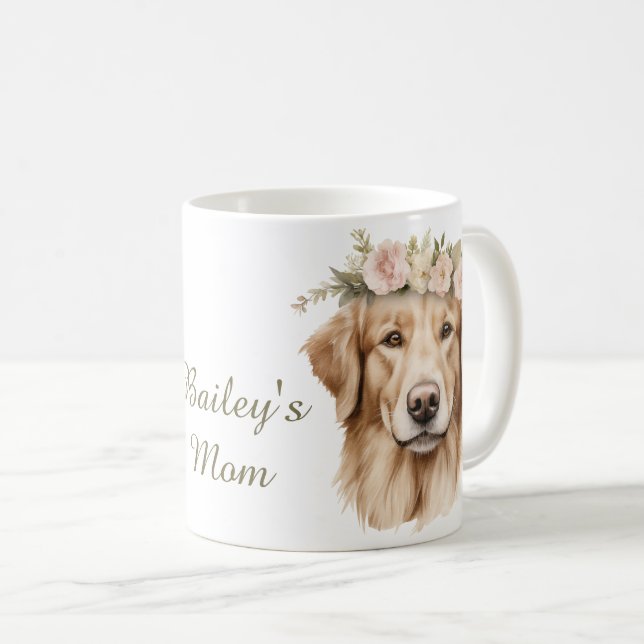 Tasse aquarelle Golden Retriever  (Devant droit)