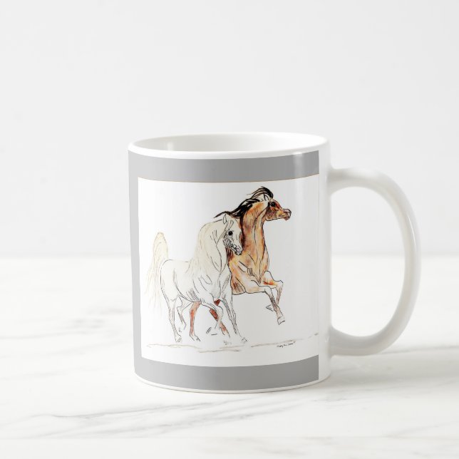 Tasse Arabe de cheval - cadeau d'amant de cheval (Droite)