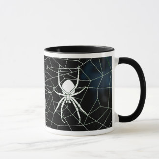 Tasse Araignée blanche en toile, sangle