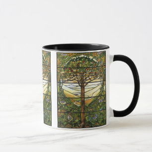 Tasse Arbre de la vie/de fenêtre en verre teinté de
