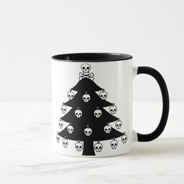 Tasse Arbre de Noël de crâne (Droite)