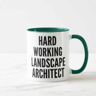 Tasse Architecte paysagiste travaillant dur