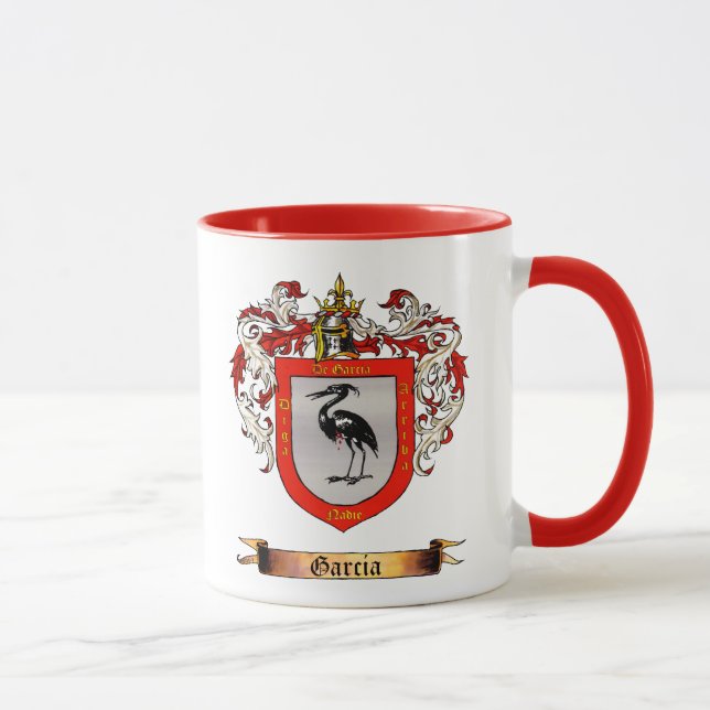 Tasse Armoiries de Garcia - Personnaliser le prénom (Droite)