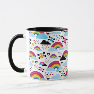 Tasse Arrière - plan adolescent de crâne d'arc-en-ciel