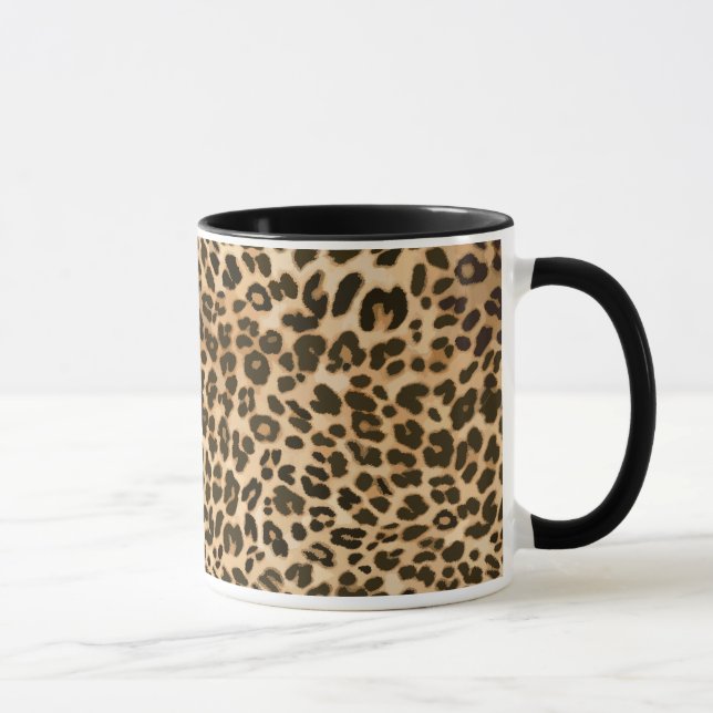 Tasse Arrière - plan Empreinte de léopard (Droite)