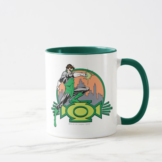 Tasse Arrière - plan et logo de Green Lantern City (Droite)