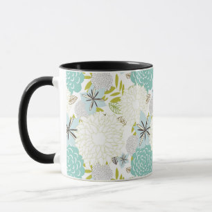 Tasse Arrière - plan floral