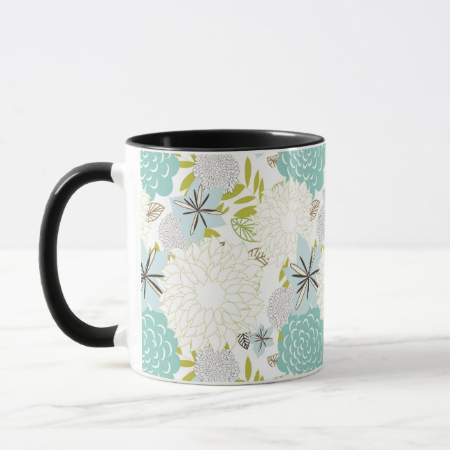 Tasse Arrière - plan floral (Gauche)