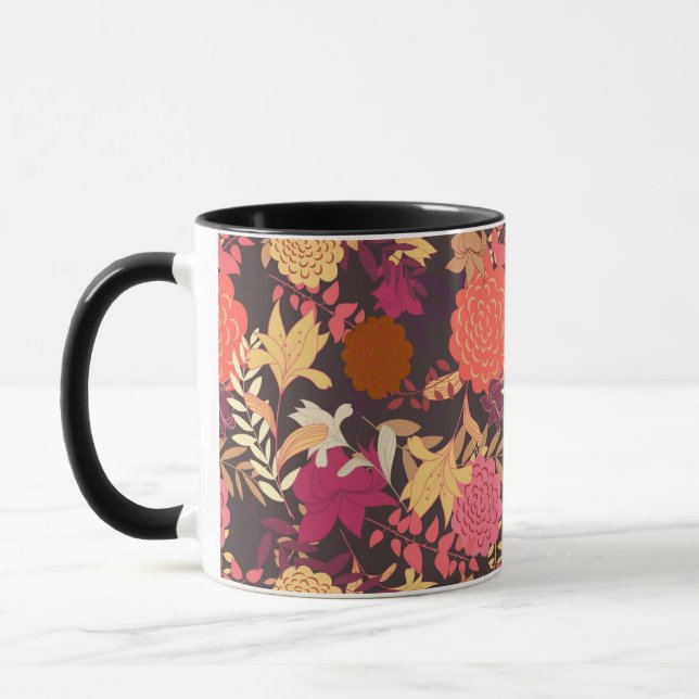 Tasse Arrière - plan floral 2 (Gauche)