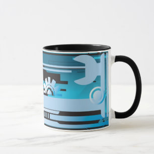 Tasse Arrière - plan tramé technique 3