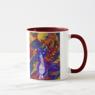Tasse Arrivant - partie sauvage en rouge, le jaune et le