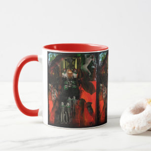 Tasse Art de collage en techniques mixtes surréaliste de