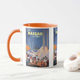 Tasse Art de voyage vintage aux Bahamas, Fly Nassau par 