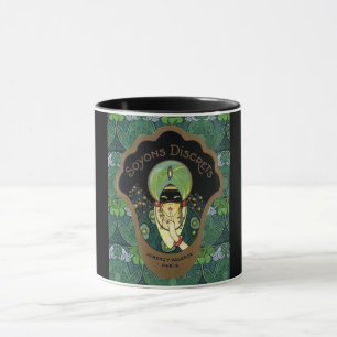 Tasse Art déco masqué femme vintage