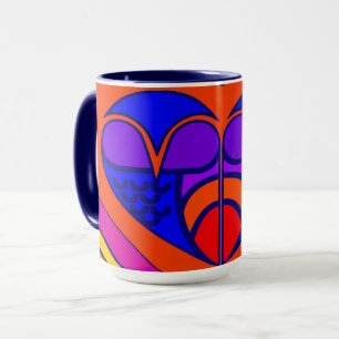 Tasse Art Déco Saint Valentin Coeur