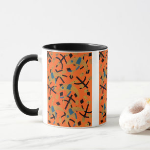 Tasse Art Déco vintage Jazz Pochoir Oiseaux dorés Animal