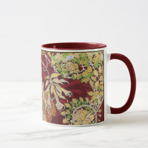 Tasse Art Nouveau de Mucha : Femme avec la marguerite