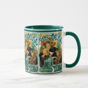 Tasse Art Nouveau de Mucha :  La la Meuse de Bieres De