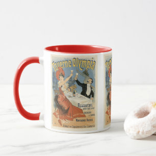 Tasse Art Nouveau vintage, Taverne Olympia Restaurant
