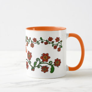 Tasse Art populaire floral d'Ukrainien de motif
