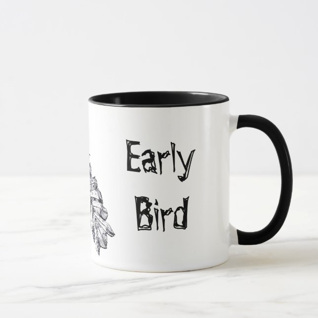 Tasse Art préhistorique d'oiseau "d'oiseau tôt" (Droite)