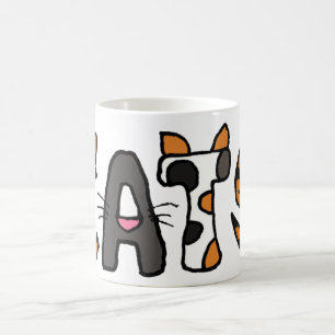 Tasse artistique de chats d'ANNONCE
