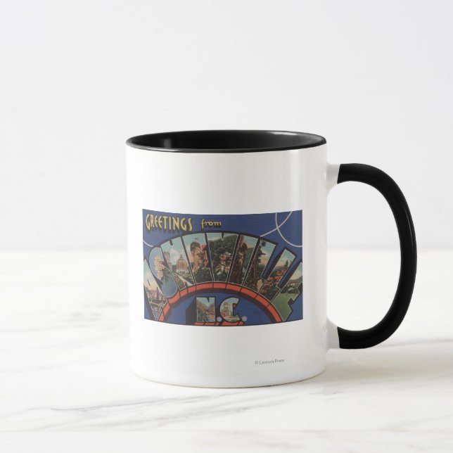 Tasse Ashville, Caroline du Nord - Scènes à grandes lett (Droite)