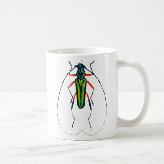 Tasse asiatique verte de scarabée de longhorn