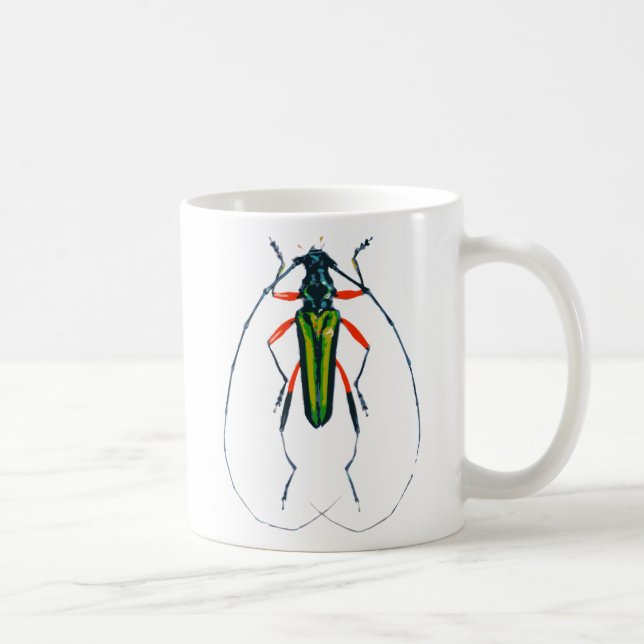 Tasse asiatique verte de scarabée de longhorn (Droite)
