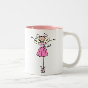 Tasse assez rose de ballerine d'ange