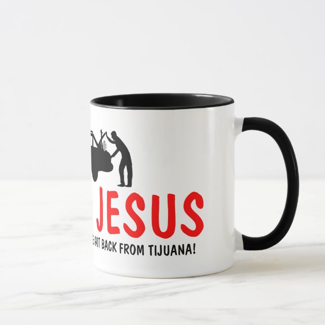 Tasse Athée drôle j'ai trouvé Jésus (Droite)