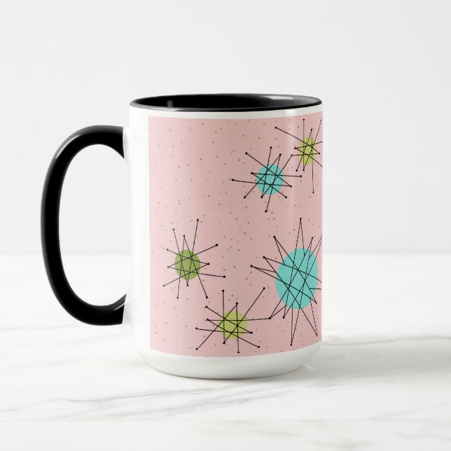 Tasse atomique iconique rose de Starbursts (Gauche)