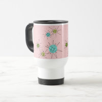 Tasse atomique iconique rose de voyage de