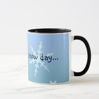 Tasse Attendant un jour de neige…