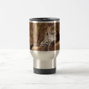 Tasse attentive de voyage de léopard