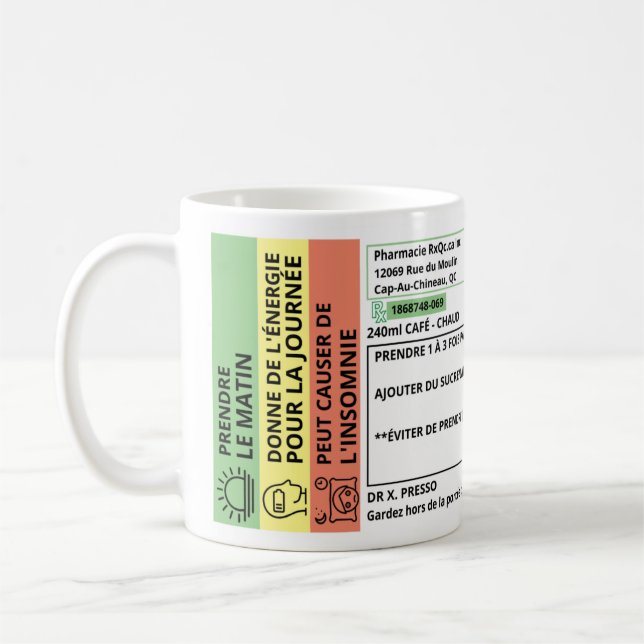 Tasse au café RxQc.ca Café Mug (Gauche)