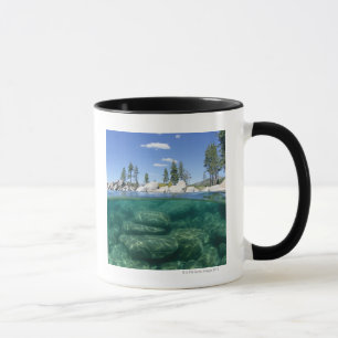 Tasse Au-dessus et au-dessous du lac Tahoe